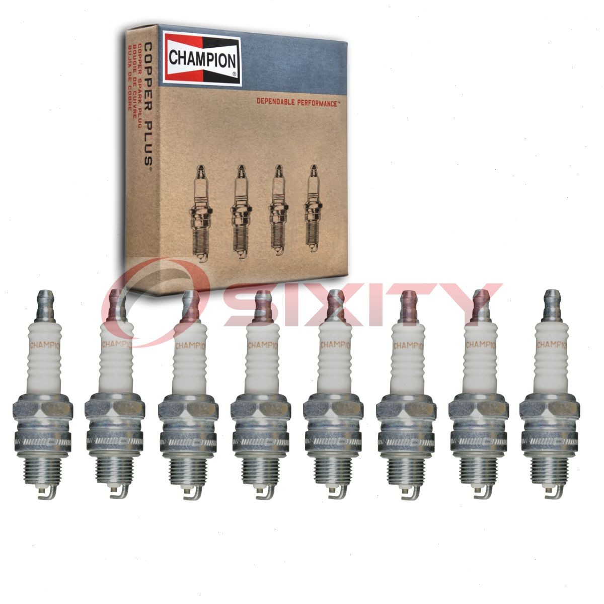 8 pc Champion Industrial Spark Plugs for 1970 Jeep J-4600 5.3L V8 Ignition jd