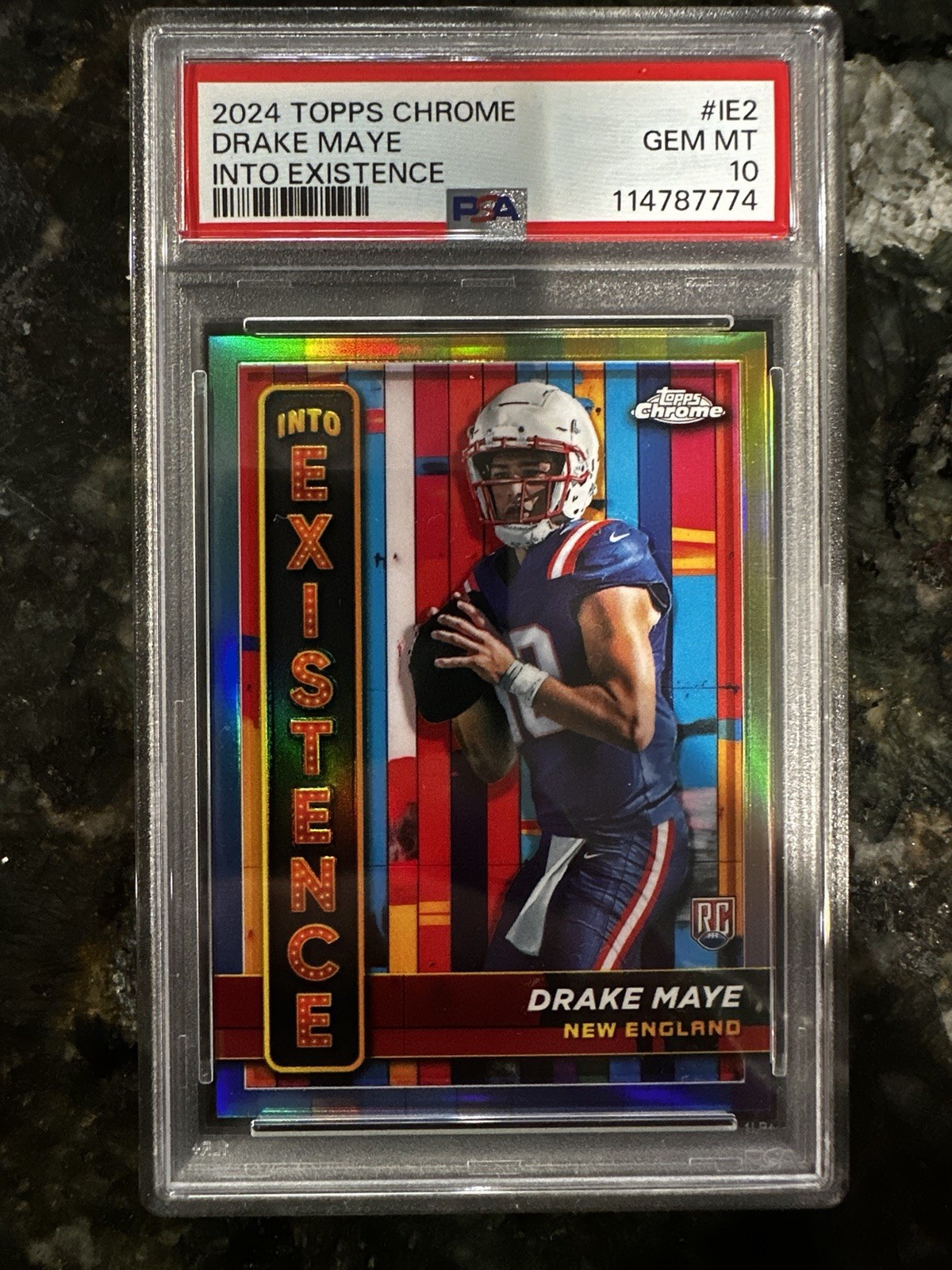 Drake Maye Into Existence PSA 10 | 2024 Topps Chrome Rookie Variation