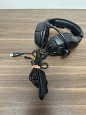 Wired USB 3.5 mm Over The Ear Black Gaming Headset With Boom Mic Very Good 7E