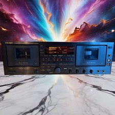 TEAC W-6000R 4 Head Dual Cass Auto Reverse & Record FRESH PRO SERVICE HIGH END🔥