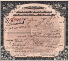 Antique 1926 Prohibition Whiskey Prescription Doctor Pharmacy Bar Globe WI