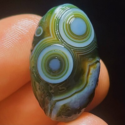 Rare 6G Natural Gobi Agate Eyes Agate Crystal Stone Madagascar L5123