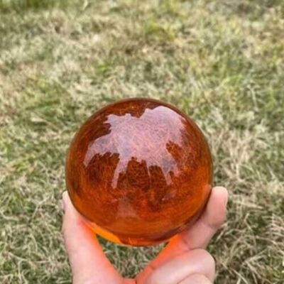 10mm-50mm Dia Orange Red Color Acrylic Solid Round Ball Plexiglass PMMA Beads