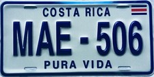 Costa Rica Pura Vida Central America License Plate Crlp 9 Costa Rica Pura Vida Central America License Plate Crlp 9