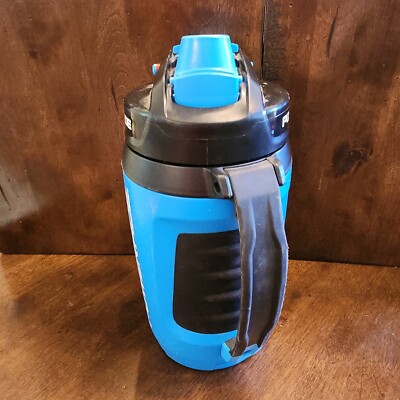 Powerade 2L Water Jug Thermos Blue AutoSpout Lock Handle Tie Hook
