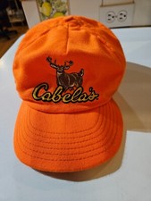 Vintage Cabela's Hat Large L Orange Hunting Cap Thinsulate 3M USA Made