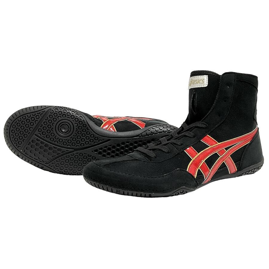ASICS Wrestling Boxing Shoes 1083A001 EXEO TWR900 Black/Red/Gold US10