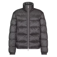 DIOR Gray Oblique Logo Monogram Technical Puf...
