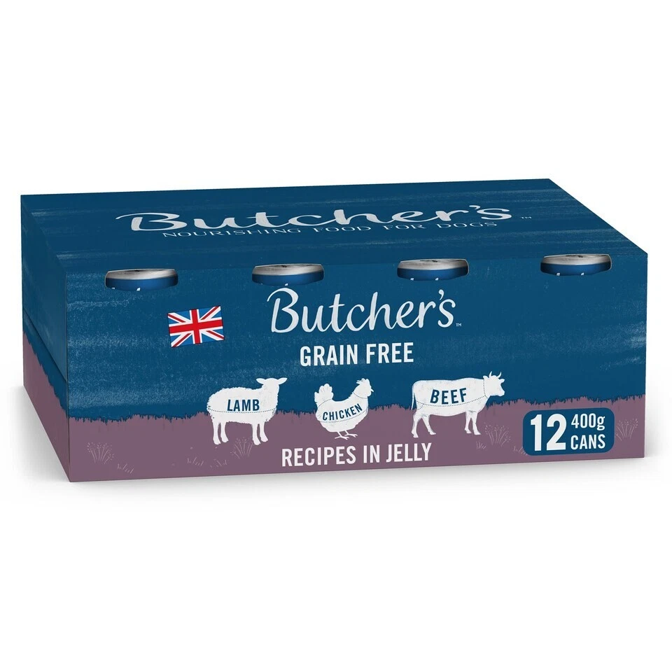Butcher's Recipe In Jelly Dog Food Tin 12X400g- Delicious Dog Food-Fast Delivery