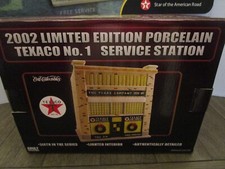 Porcelain Texaco No 1 Service Station Lighted NEW ERTL Collectibles 2002 Ltd Ed