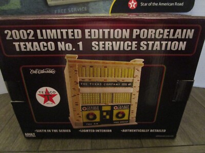 Porcelain Texaco No 1 Service Station Lighted NEW ERTL Collectibles 2002 Ltd Ed