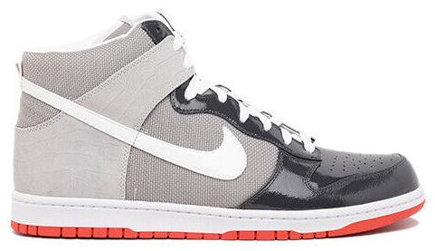 Nike Dunk High Patent Toe Grey Sunburst 317891-011 Size 13  display picture 1