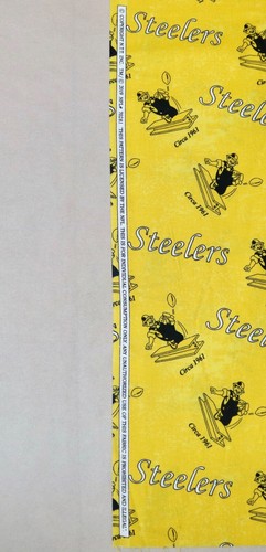 Pittsburgh Steelers ~ Retro Logo Pattern NFL Cotton Fabric 1/4 Yard 9” X 44” New - Picture 21 of 24