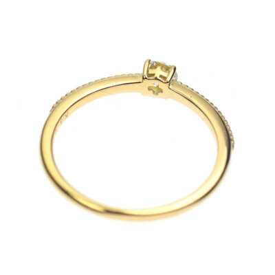 K18YG diamond ring 0.160ct - Auth free shipping from Japan K18YG diamond ring 0.160ct - Auth free shipping from Japan