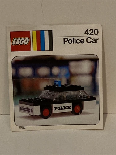 Lego 420 Vintage LegoLand [1973] Police Car Instructions Only