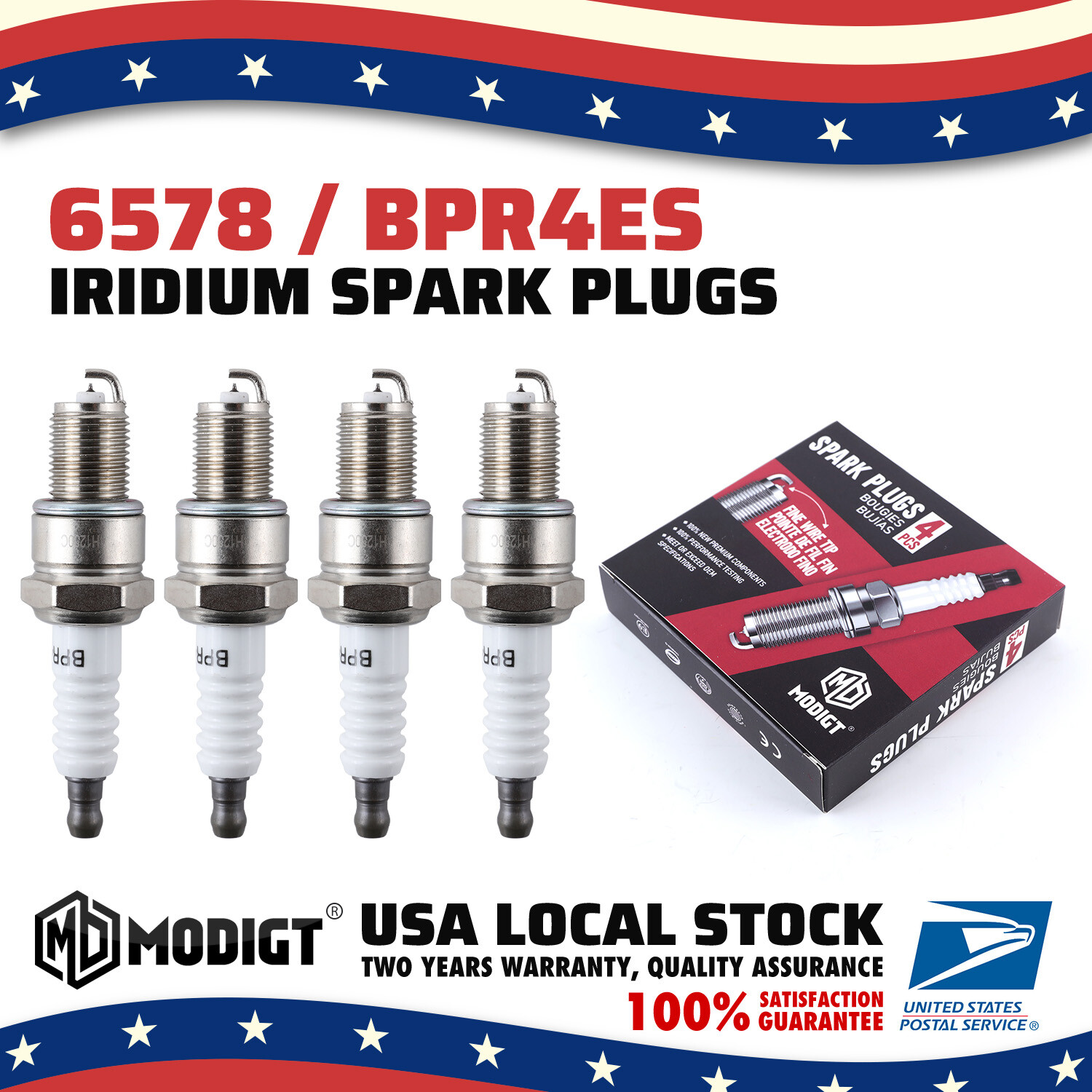 8x Fit NGK Spark Plug 6578 BPR4ES for Dodge Chrysler Chevrolet GMC Jeep Plymouth