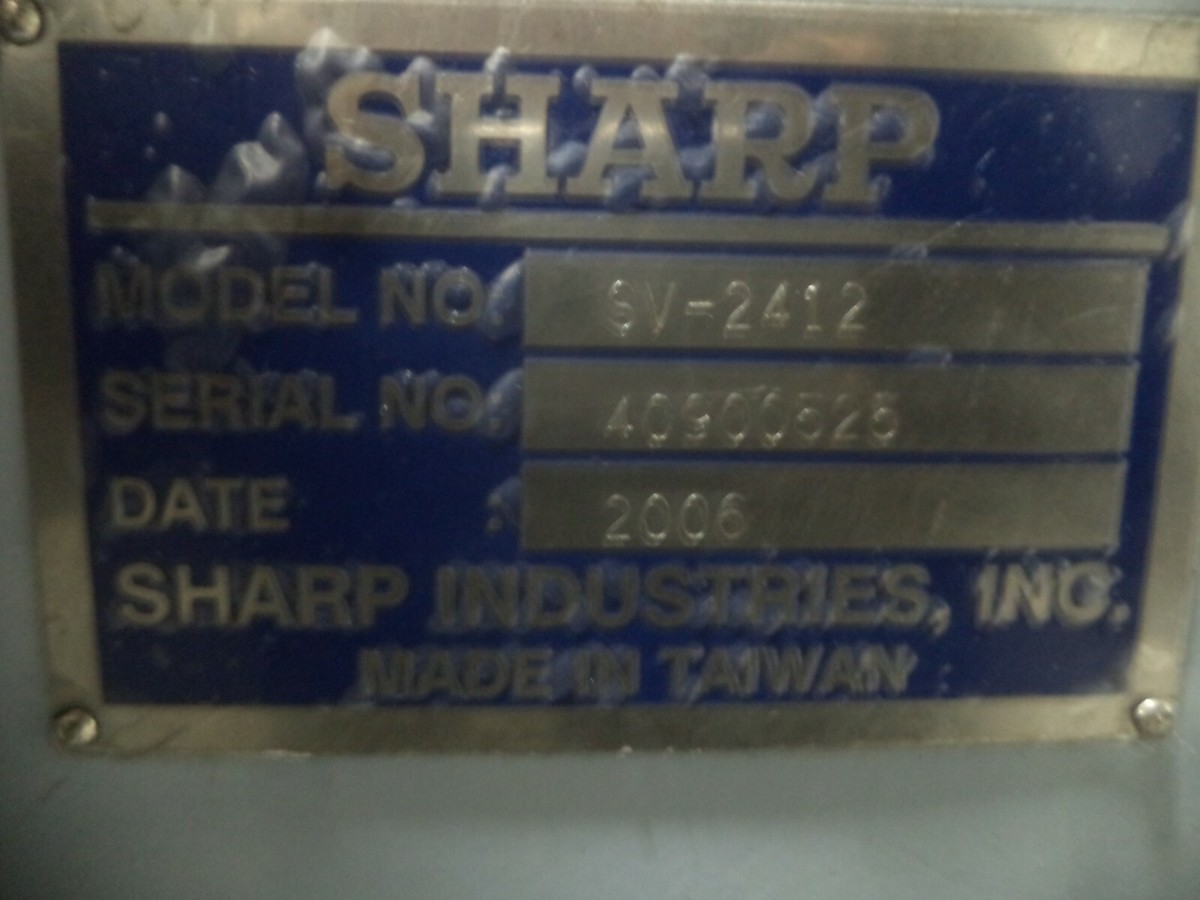 2006 Sharp Model SV-2412 VMC w/Fanuc Oi Mate-MC CNC Control. 4,104