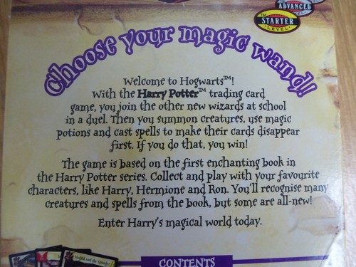 NEW SEALED HARRY POTTER YEAR1PHILOSOPHERS STONE TRADING CARD 2PLAYER STARTER SET - Picture 8 of 9