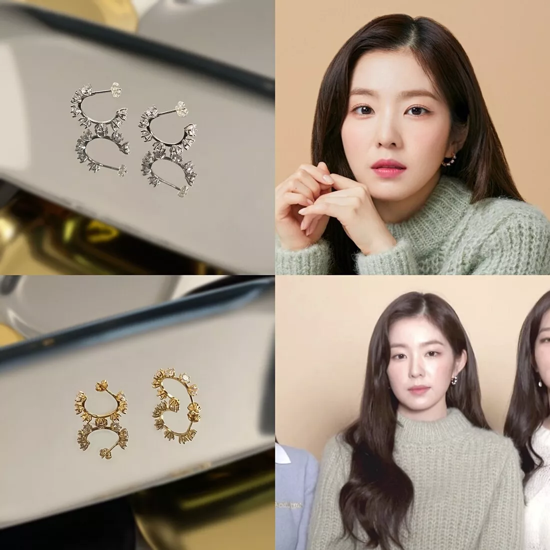 k pop Earrings Red Velvet IRENE Earrings Zirconia Cubic 925 Silver