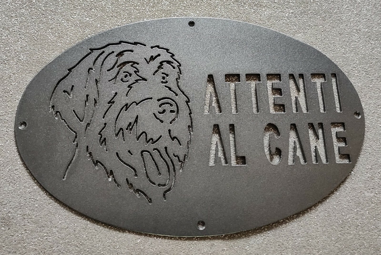 Targa ATTENTI Al Cane Per Grandi Bovari Svizzero - Metallica 20x15 Cm - Foto 13