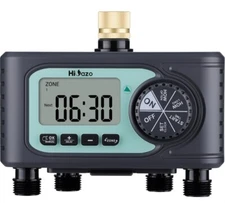 HiOazo Electronic Digital Automatic Water Timer Outdoor Home Garden Lawn. 4 Port