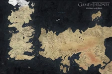 Game Of Thrones - TV Show Poster (Map Of The Kingdoms) (Size: 36" x 24")