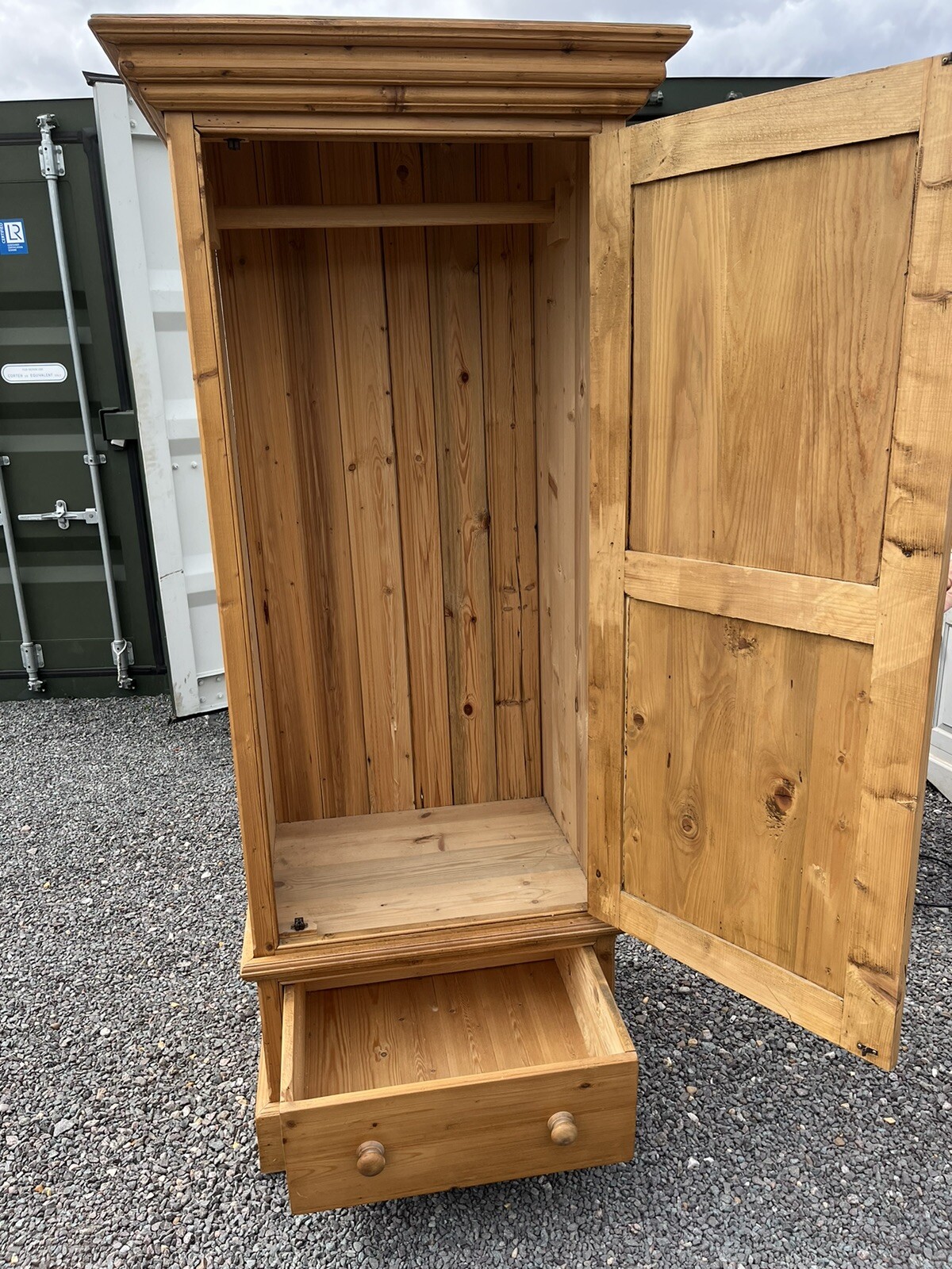 antique pine single wardrobe eBay