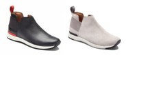 VIONIC Cece Light Grey Suede or Black Leather Slip-On Casual Ankle Women's Boot