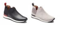 VIONIC Cece Light Grey Suede or Black Leather Slip-On Casual Ankle Women's Boot