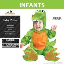 Infant Baby T-Rex Halloween Costume 4-Piece Set Jumpsuit Sz 6-12 Months Unisex