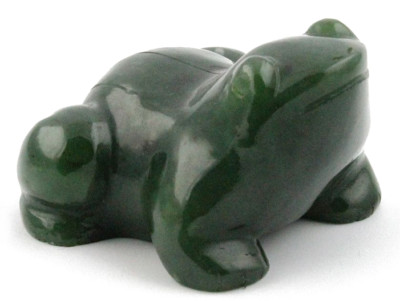 Genuine Natural Canadian Nephrite Jade Frog Figurine - Multiple Sizes