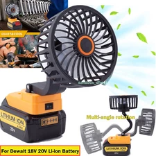 Cordless Jobsite Fan For Dewalt 18V 20V Max 60V Flex Camping Workshop Mini Fan