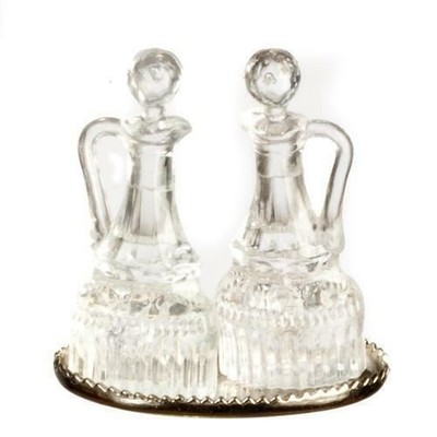 Dolls House Oil & Vinegar Cruet Set Miniature Dining Room Kitchen Accessory