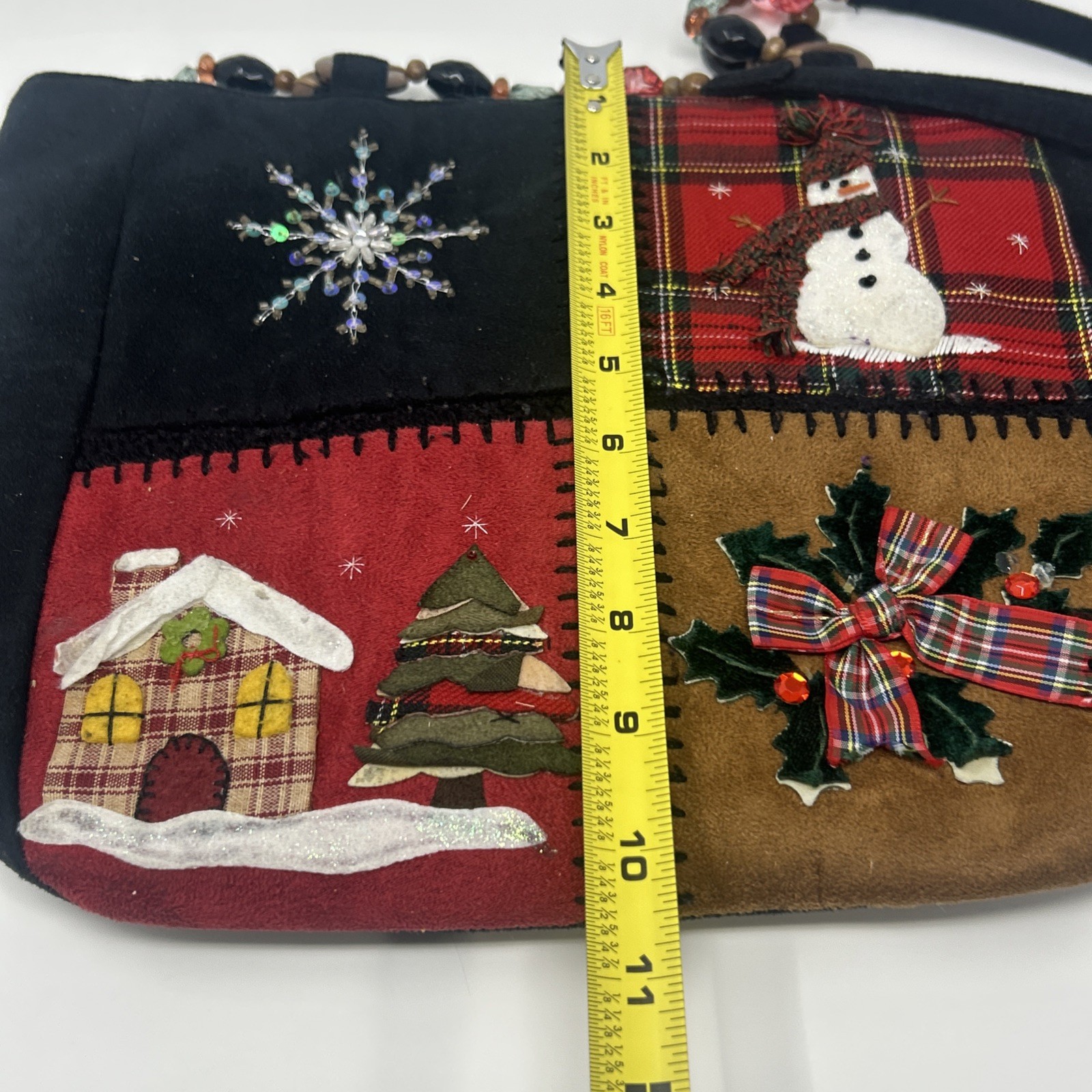 Cappelli Straworld Inc Patchwork Suede Christmas … - image 9