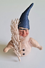 Weihnachten Watte Figur Zwerg Wichtel alt antik
