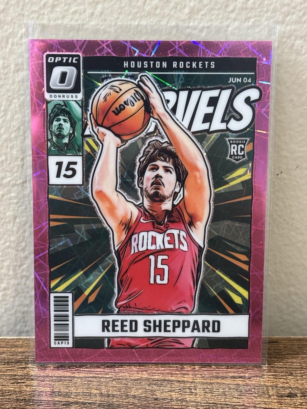 2024-25 Panini Optic Reed Sheppard Pink Velocity Net Marvels /79 Rookie RC #4