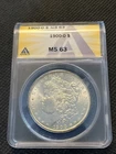 1900-O Morgan Silver Dollar ANACS MS 63