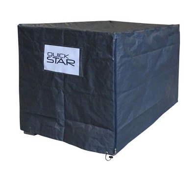 QUICK STAR 10x Gitterbox Abdeckung 125x85x87cm Grau PE Gewebefolie mit Tasche