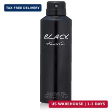 Kenneth Cole Black All Over Body Spray for Men, Aromatic Woody Fragrance, Notes