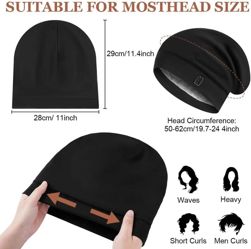 Damen Chemo Hüte Beanie Turban Kopfbedeckung Plissee Mütze Krebs Kopfbedeckung - Bild 3 von 4