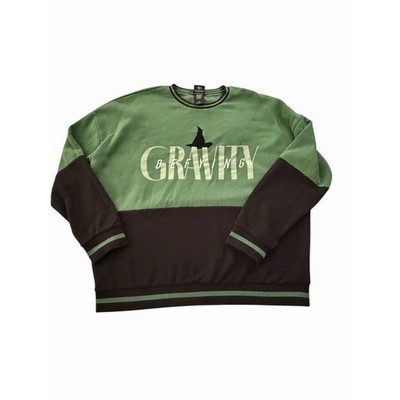 Wicked Official Broadway Merch Sweatshirt Green Black Defying Gravity Crew XL