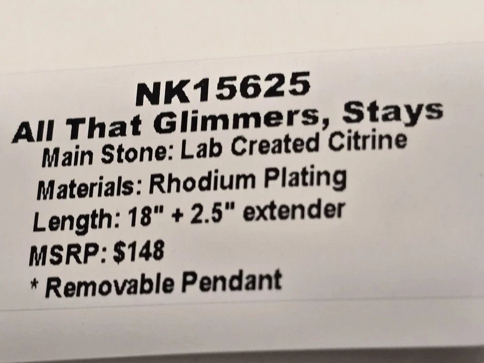 Collar Bomb Party Noviembre 2025 “Todo lo que brilla, se queda” rodio y citrino Foto 3 de 3