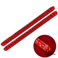 2PC 17" 46 LED Light Bar Stop Turn Tail Third 3rd Brake Light Trailer Red