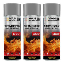 VAN ES Thermolack Silber 3x 400 ml für Auspuff Motor und Ofenrohr  800°C