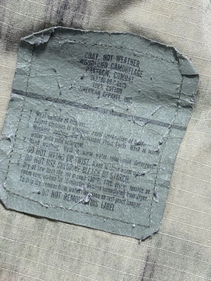 US Army BDU Jacket Mens Medium Short Woodland Camo Ripstop Hot Weather USGI Coat - Image 3 of 4