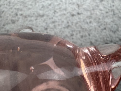 Glass Cat Figure Laying Down Pink Glass Kitten Figurine - Picture 14 of 20