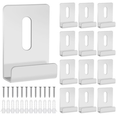 SiliFine 12 Pcs Metal Mirror Clips Holder Wide Channel Mirror Holder Frameles...