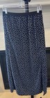 NWT Sanctuary Navy Blue Daisy Floral Midi Pull On Front Slit Slip Skirt Medium — photo 2