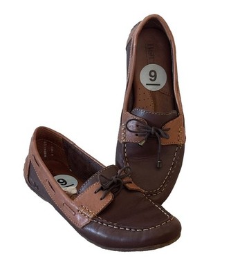 EUC Born ELARA Moccasin Loafers~Flats Kaffe Fig Leather 9M 40.5 EU