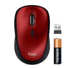 Trust Yvi+ Silent Wireless Mouse Sustainable Design 8001600 DPI, Red